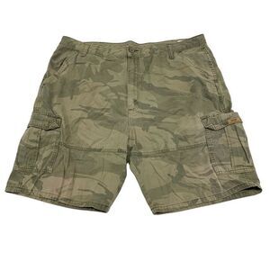 Wrangler Shorts 42R Camo Utility Cargo Hiking Relaxed Fit Outdoor Camping